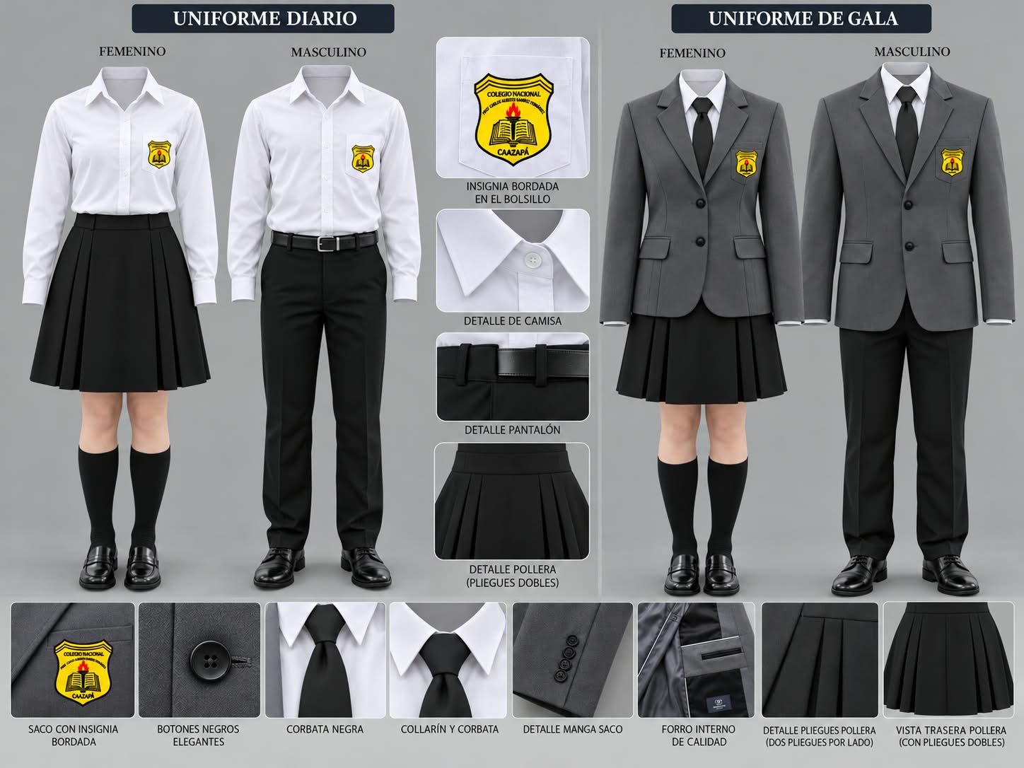 Uniforme diario y de gala de CARF